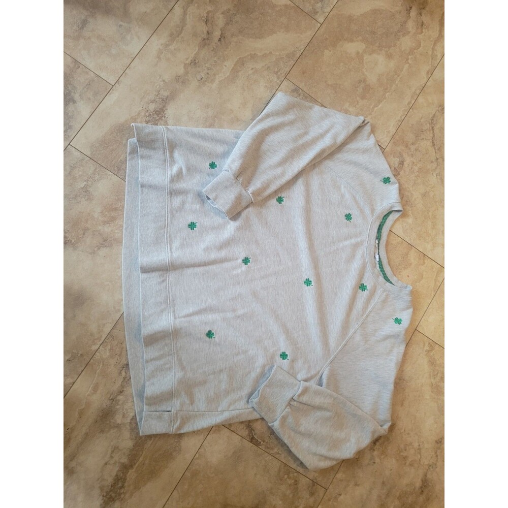 Irish Ireland St. Patrick's Day Green Shamrocks Sweatshirt Sz XL